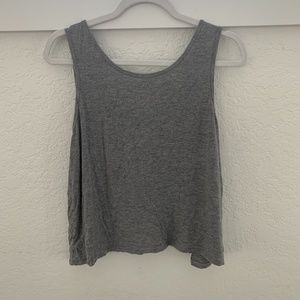 Grey Tie Back Tank Top